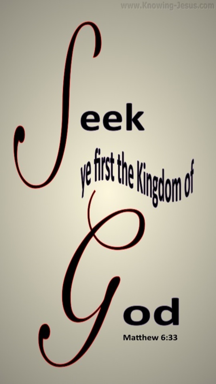 Matthew 6:33 Seek First the Kingdom (beige)